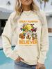 European & American Halloween Print Women's Casual Long Sleeve Crew Neck Sweatshirt for Autumn & Winter