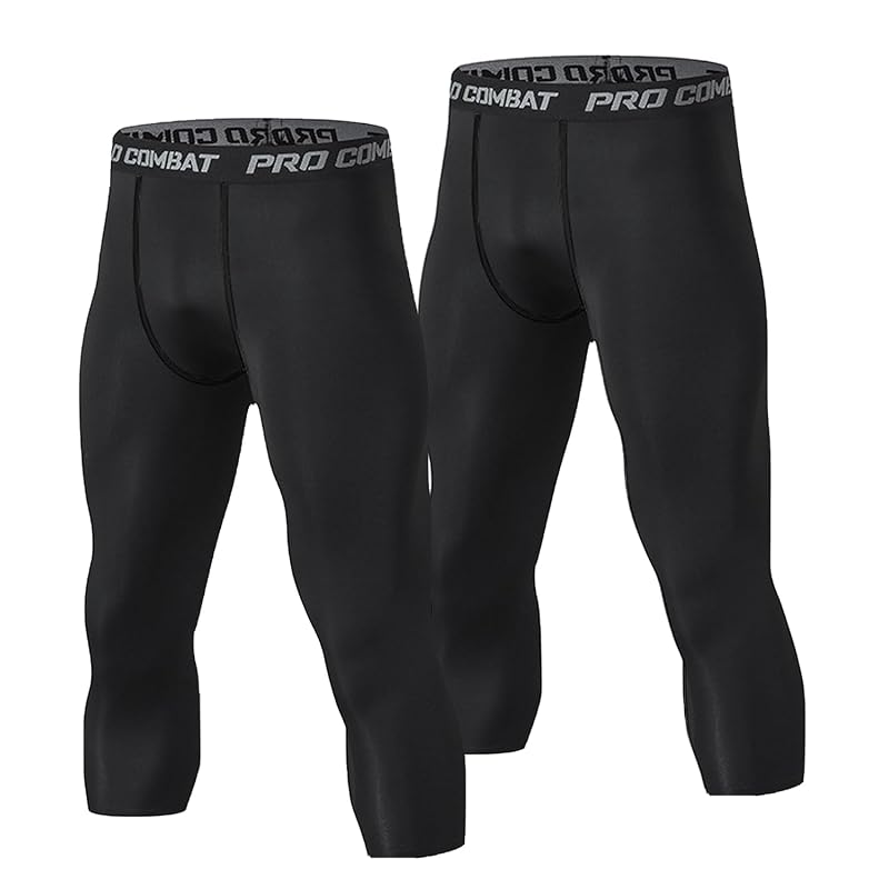 

[Tersila] sports tights 3/4 length tights spats men s [Breathable deodorization/sweat absorption/quick drying] 2 piece set training wear compression
