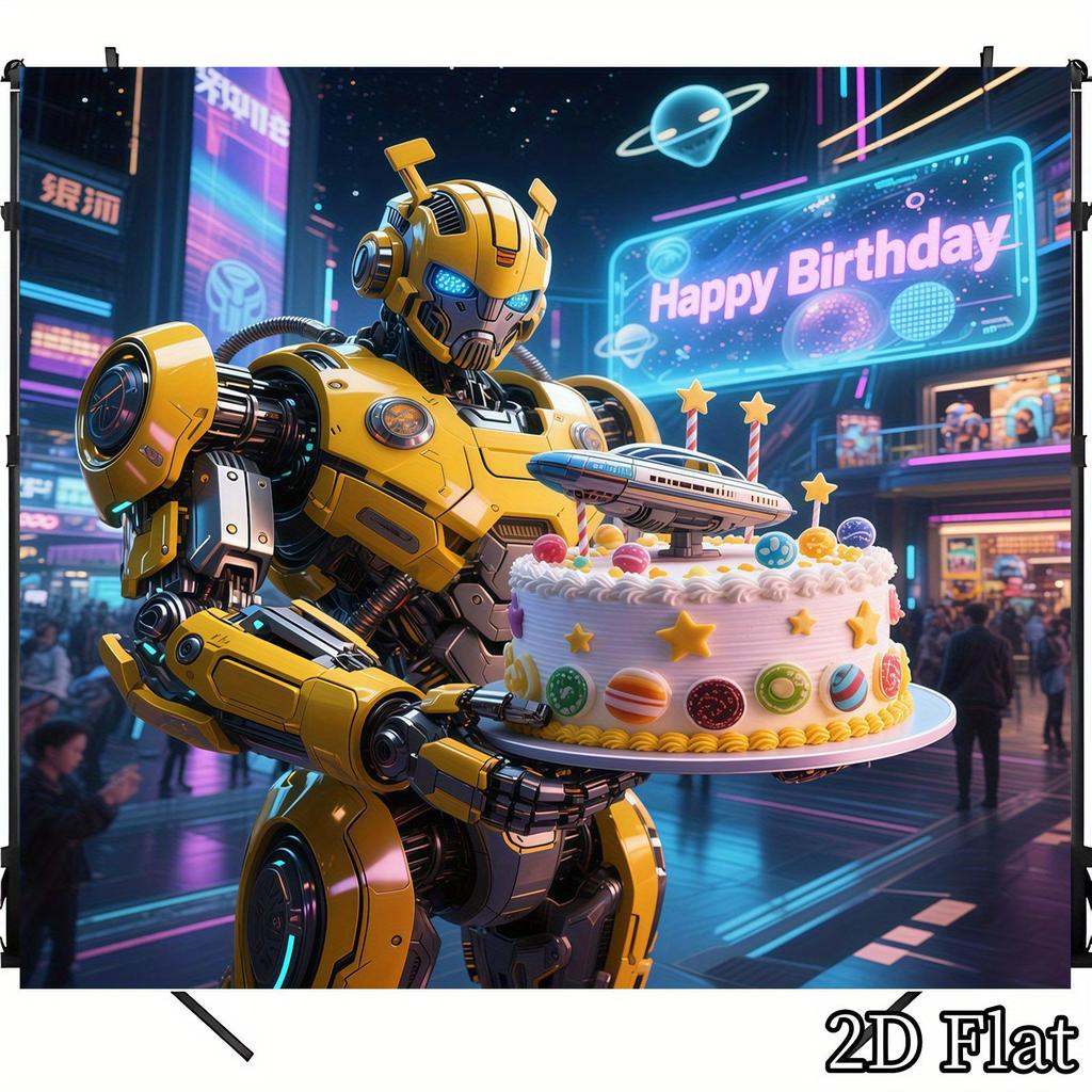 Transformers Optimus Prime Bumblebee Cool Customizable Children Boy Birthday Party Decoration Banner Background RoomPoster Props
