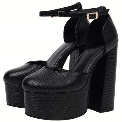 Big Size Women Pumps Shoes Sexy Platform High Heels Summer Sandals Ladies Luxury Straps Black Pink Nude Party Dance Fetish Shoes