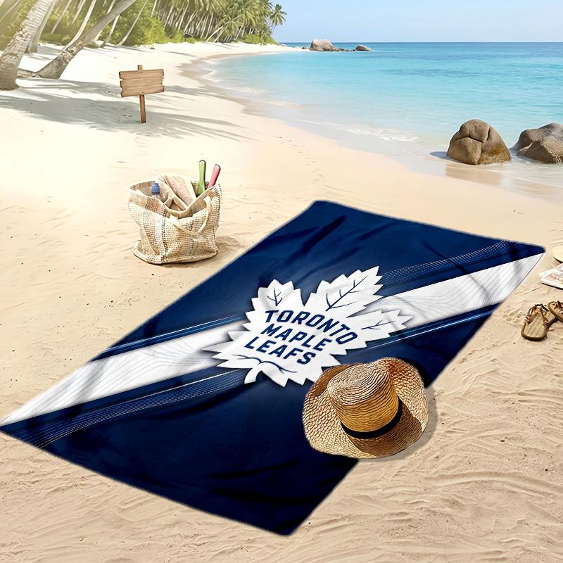 Asciugamano da Spiaggia Stampa Toronto Maple Leafs Morbido Portatile Asciugatura Rapida?Asciugamano Asciutto Per Piscina Vacanza Estiva Sport all'Aperto