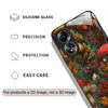 Creative Personality Mushroom Pattern Tempered Glass Phone Case for OPPO Realme 13 Pro Plus 12 11 10 9i C55 X7 GT Neo 2 3T Cover