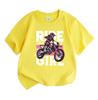 Kids Boys Girls 100% Cotton Crew Neck Short Sleeve T-Shirt, Cool Motocross Rider Ride Like A Girl Graphic Casual Tees For Youth Daily Outdoor Playwear