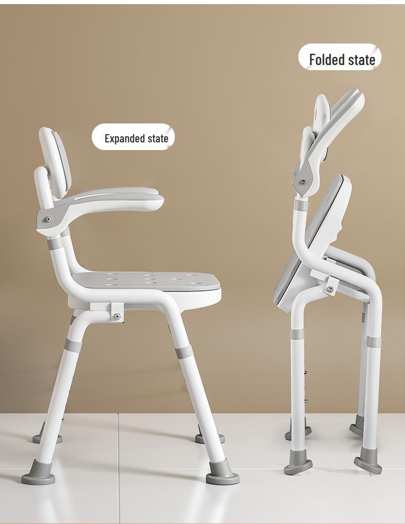 Foldable, Anti-Slip Bathing Chair and Toilet Seat for Elderly and Pregnant Women