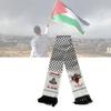 Palestine Flag Scarf Double-layered Polyester Fabric 14*130cm Multicolor