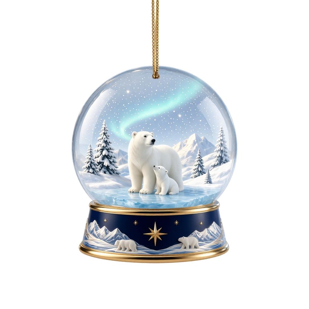 Christmas Acrylic Snow Hanging Ornament - Pendant for Christmas Tree and Holiday Home Decor