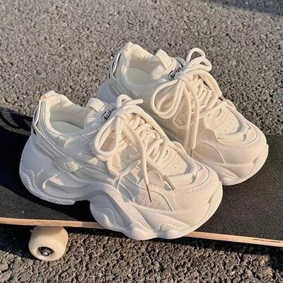 Dad Shoes Women's New Spring and Autumn Thick-soled Muffin Shoes Little White Shoes Casual Versatile Sports Shoes