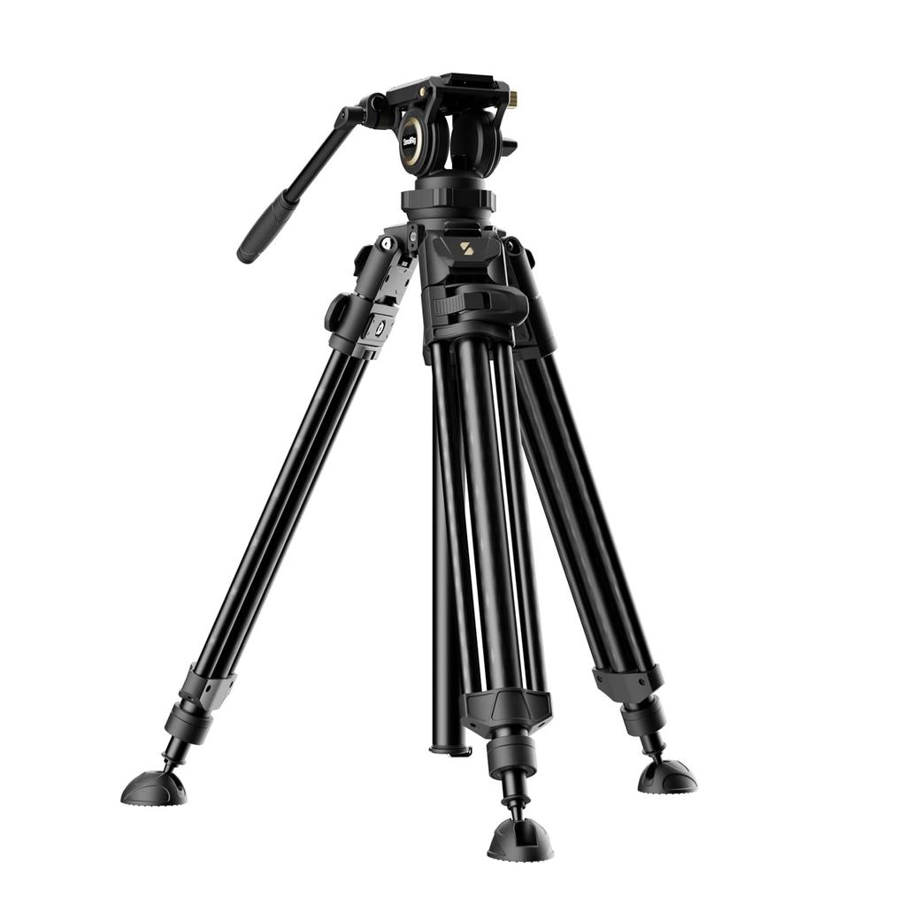SmallRig Video Carbon Fiber Lightweight Tripod with FreeSpeed Height Fluid QR Center 6kg Load Capacity AD-50Pro Heavy-Duty Tripod, One-Step
