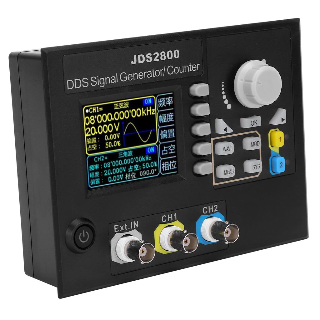 JDS2800 15MHz Function Signal Generator 2.4in LCD DDS Dual Channel Signal Source