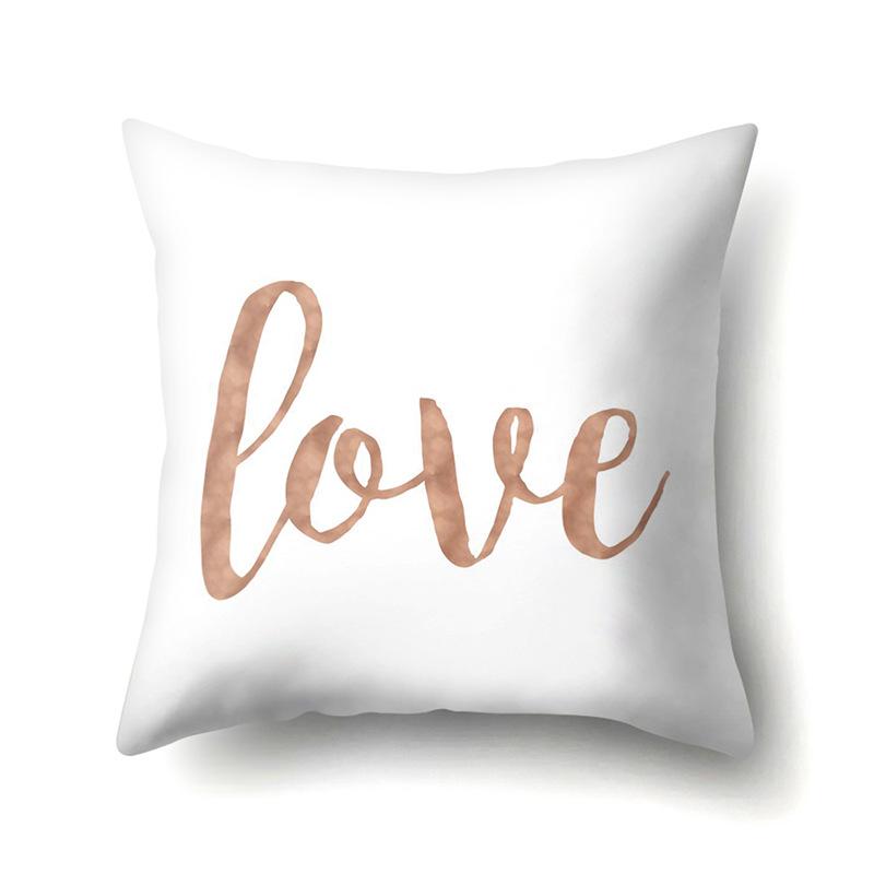 Polyester Pillow Case Automobile Decoration Home Printed Pillow Case Waist Cushion Cover Car Cushion Head Cushion Cover