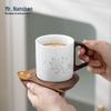 Nanshan Mr. Love Flower Translucent Ceramic Mug with Spoon and Coaster