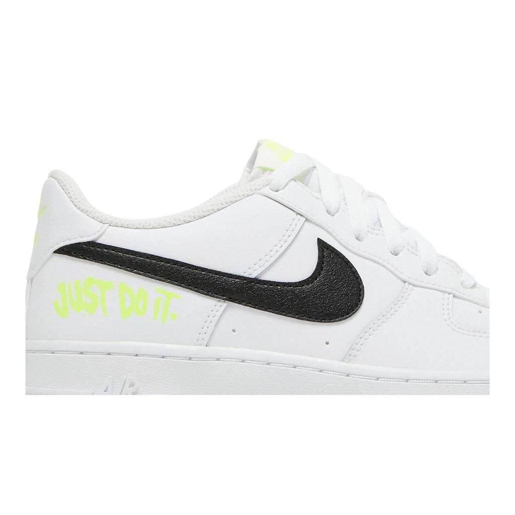 Nike Air Force 1 Low Grade School 'Just Do It - White Volt' (Unisex) White Kids' Skateboarding Shoes DM3271 100
