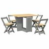 VidaXL Ensemble à manger papillon 5 pcs Corona pliable gris bois pin, ensemble de table à manger, table et chaises à manger, 3295718