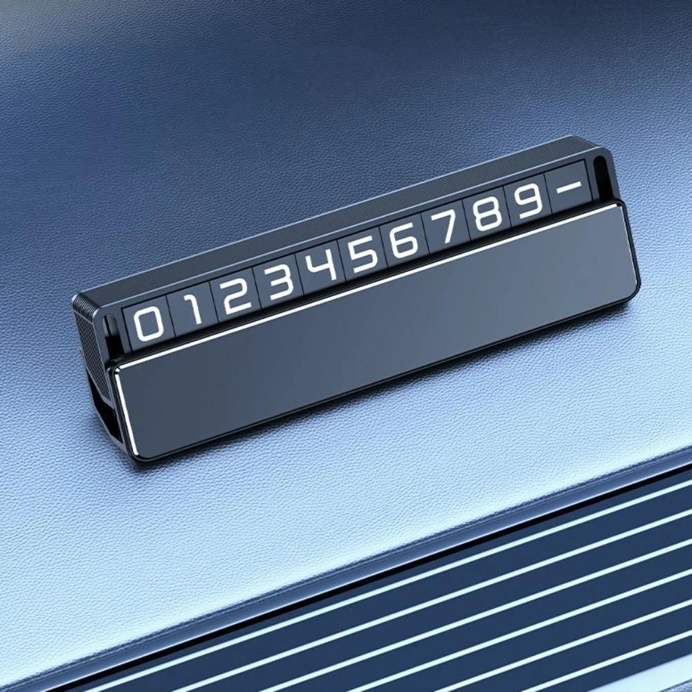 Universal Car Phone Number Plate Adjustable Slide Elegant Parking Number Plate Practical Car Temporary Parking Card Car Styling