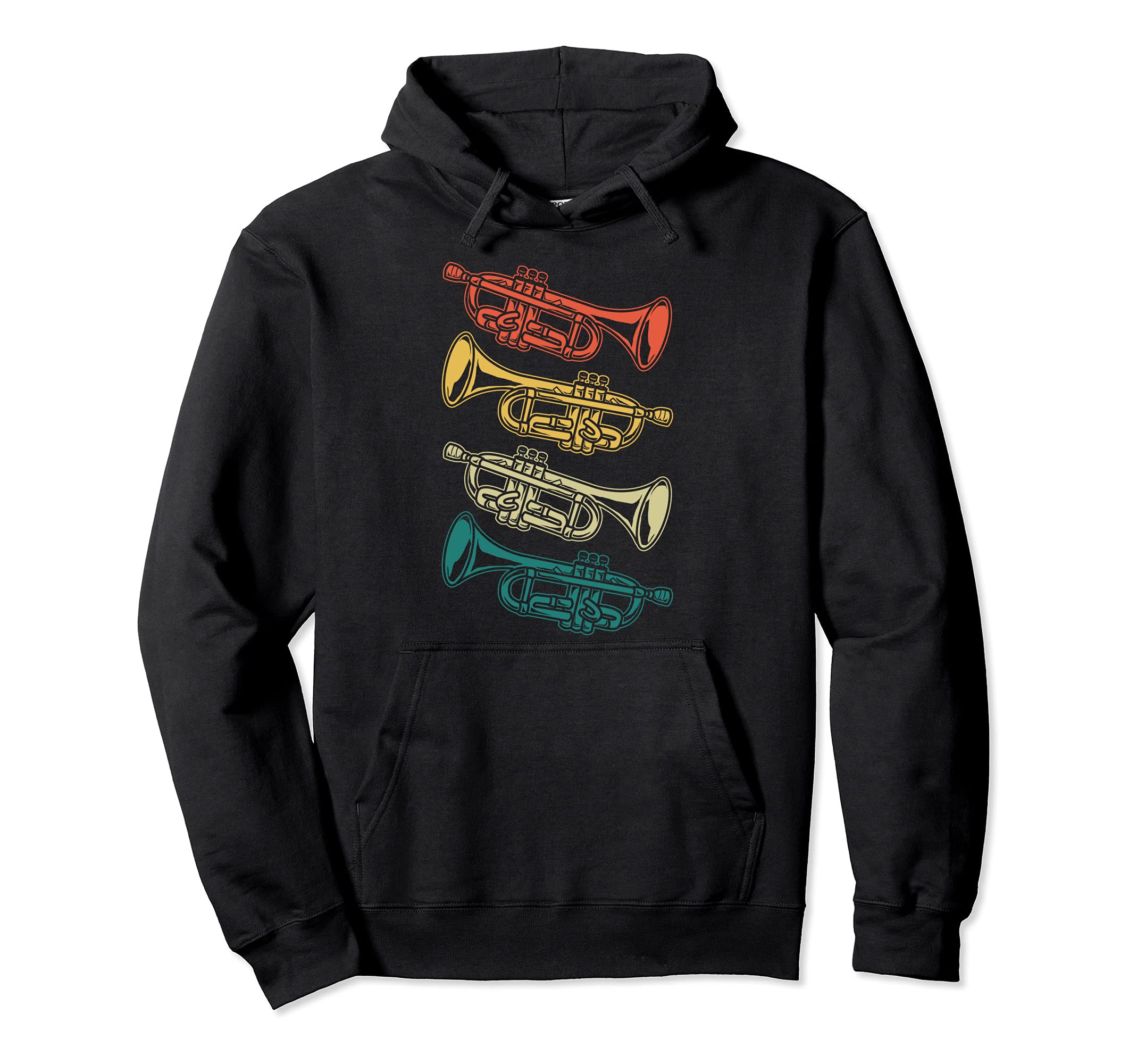 

Retro Trumpet Musical Instrument Present Vintage Music Trumpet Hoodie