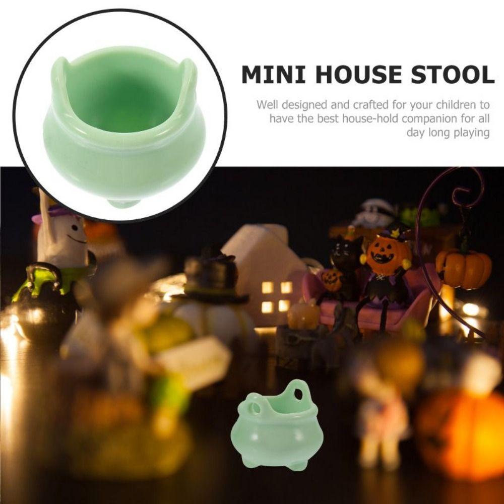 10 Stück/Set Zarte Halloween Deko Glas Miniatur Süßigkeiteneimer Topf Halloween Party