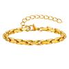 Stainless Steel Handmade Chain Gold Bracelet Simple Fashion Personality Women 2324