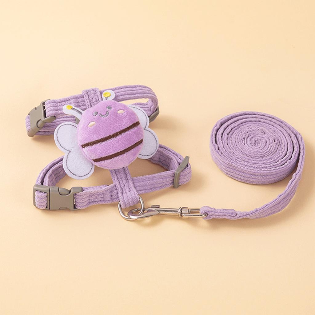 Cat Harness Leash Escape Proof Puppy Kitten Adjustable H-style Harness Outdoor Walking Lead Leash for Small Medium Pet