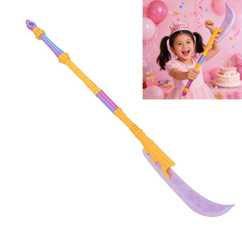 3D Printed Toy for Kids PLA Costume Sword Toy Cosplay Prop for Party Holiday Purple and Yellow