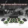 1 Box USB Portable Electronic Drum with Sustain Pedal Folding Music Drums for Beginner Children