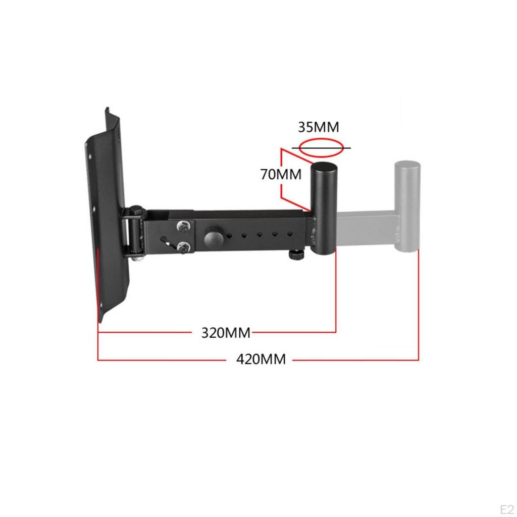 Wall-Mounted Speaker Bracket Adjustable Mounting Brackets Easy Install