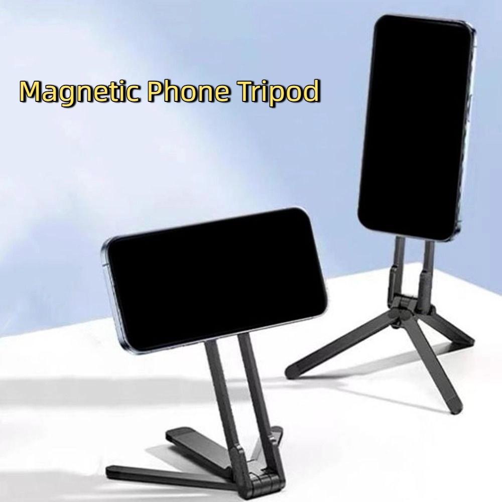 Foldable Ring Carabiner-Mounted Phone Tripod Lightweight Magnetic Phone Tripod  for Home