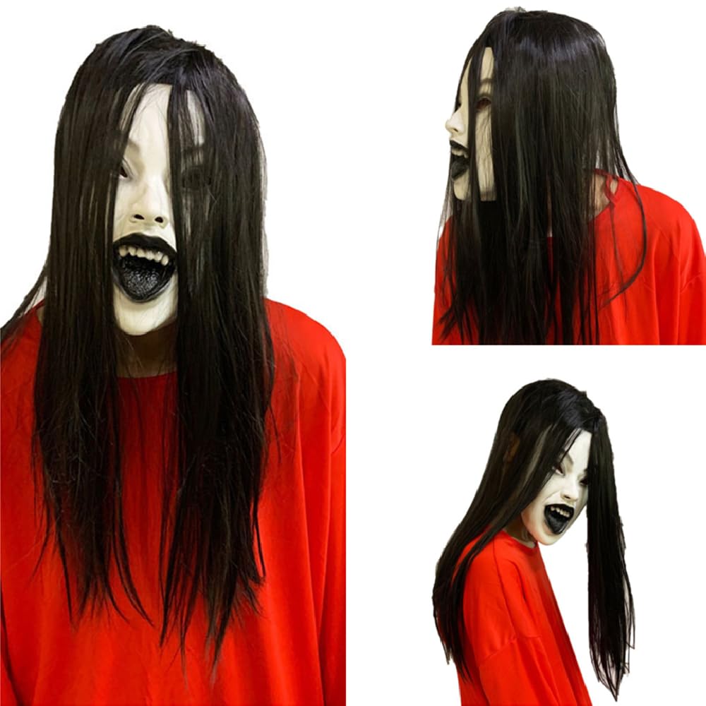 Horror Halloween Realistic Scary Female School Haunted House [MADDEY] Mask, Cosplay, Ghost/Monster Mask, Mask, Festival,