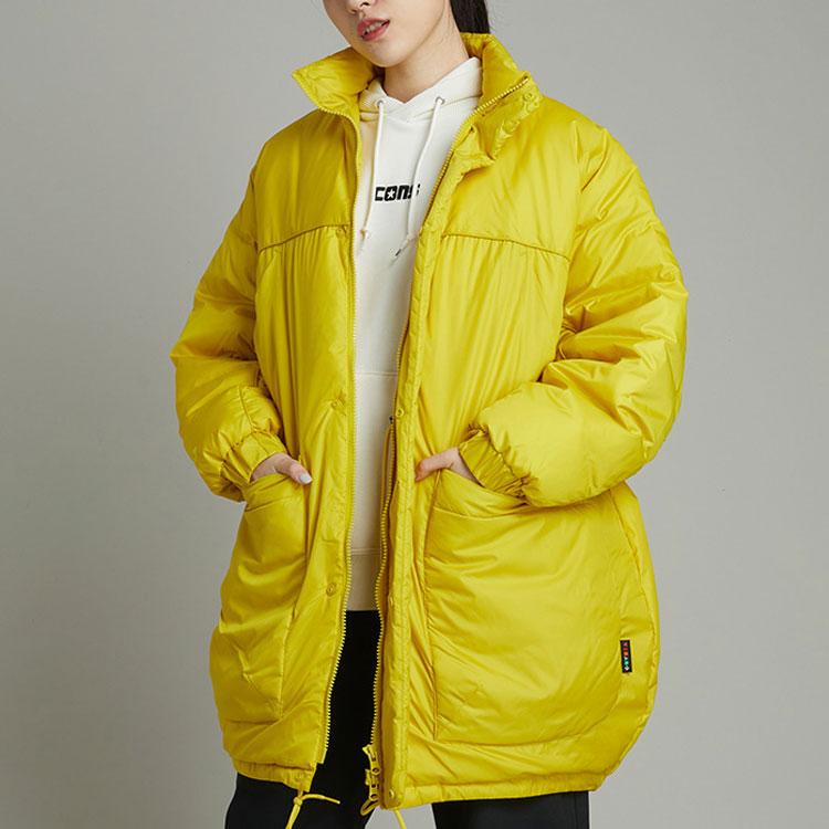 Converse Parka Coats Unisex Yellow Stand Collar Thickened 10021714-A03