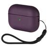 For TPU AirPods 4 Pro 2 Case Leather Texture Shockproof Full-Body Protective Case Cover with Lanyard for 2022 AirPods Pro 12