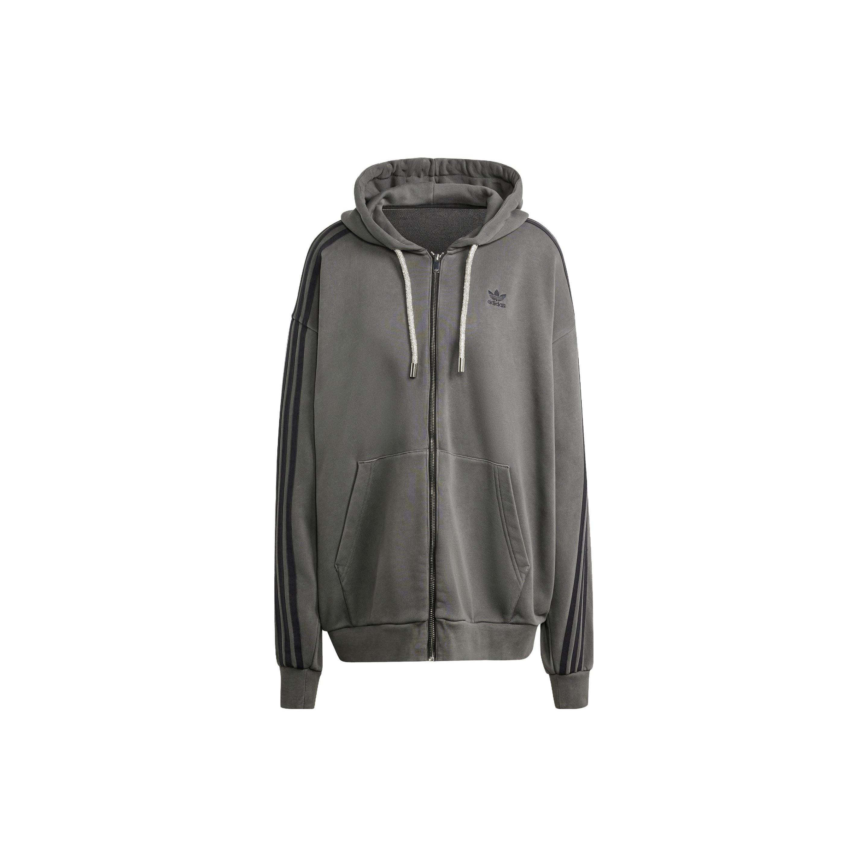 (WMNS) adidas Adilenium Oversized Full-Zip Hoodie Asia Sizing  Grey  Women s IV9334 XL