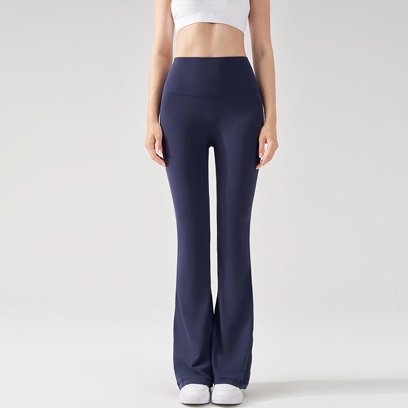 Lycra Antibacterial High-Waist Yoga Flare Pants for Women | Hip-Lifting, Wide-Leg, Micro Flare Fitness & Dance Pants
