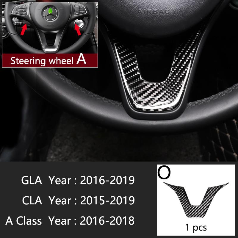 Car Styling Carbon fiber interior button panel Decoration Cover Trim Sticker frame For Mercedes Benz A Class W176 GLA X156 CLA