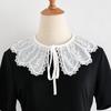 Women Fake Collars Shawl Vintage Solid Color Ladies Shirt Blouse False Collar Female Neck Ties Detachable Collar Dress Fuax Cols