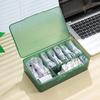 Portable Desktop Organizer Box with Compartments for Cables, Chargers, Batteries,Nail Art,Hair & Cosmetic Storage, Plastic Case.