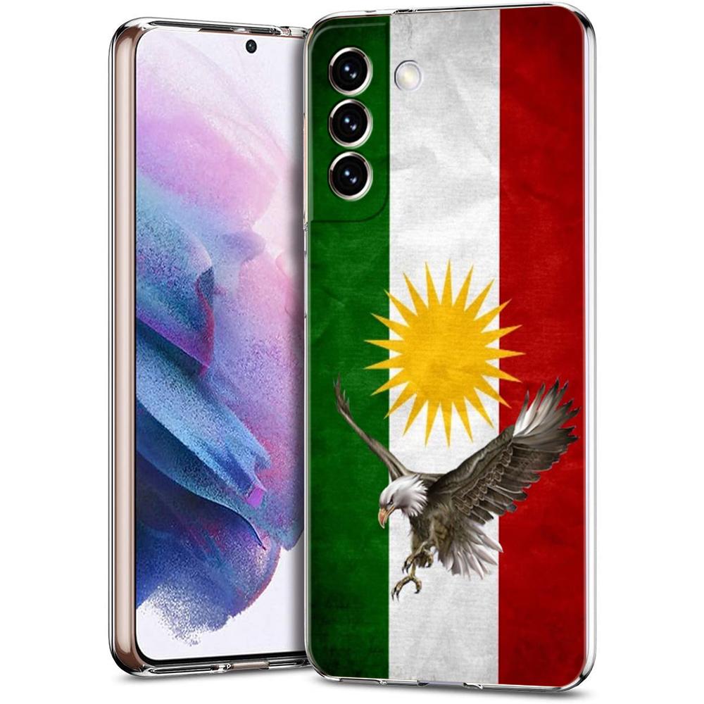 Phone Case For Samsung Galaxy S24 Ultra S23 FE S22 S20 S21 5G S10 S9 Plus S10E S8 Soft Silicone Clear Kurdistan Flag Cover