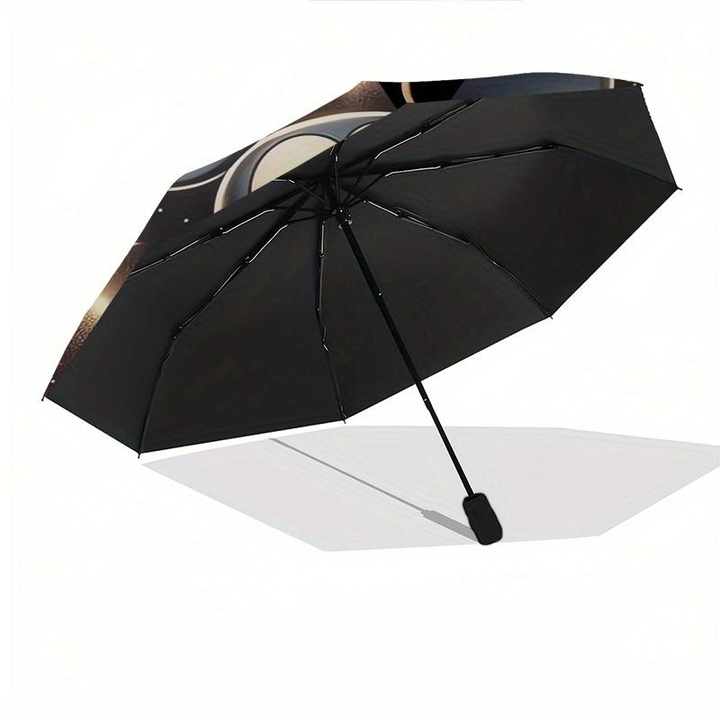 Mickey Mouse Heart Automatic folding umbrella, 8 ribs portable foldable design, best choice for business and going out, birthday, Halloween,