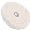 White Cloth Polishing Wheel Flat Type Cotton Mirror Surface Grinding Tools with Handle100mm