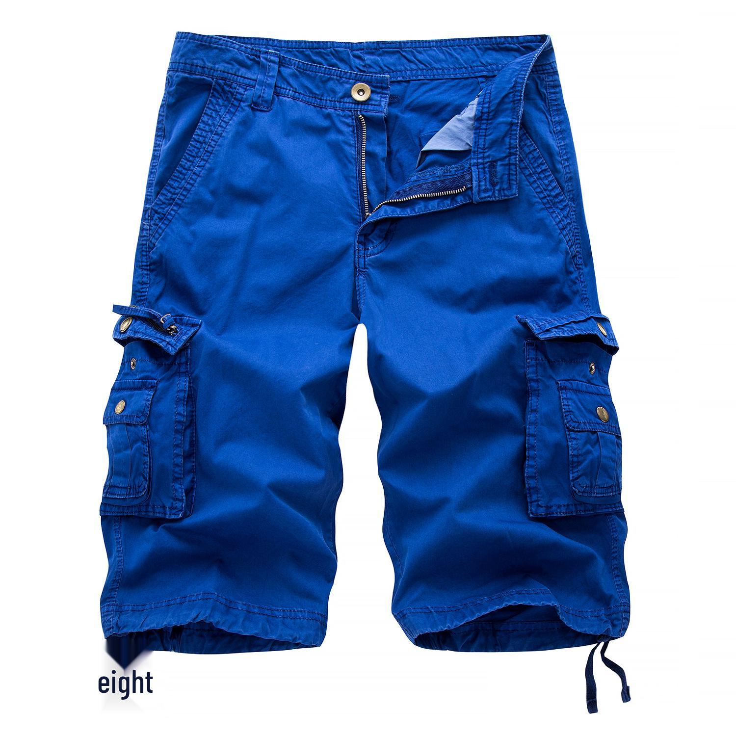 

Plus Size Long-Term Stable Work Shorts - European & American Casual Five-Point Design 46 (Plus 3) синій