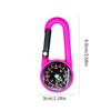 6Pcs Compasses Carabiner Hook ABS Compasses Keychain For Kid Adult Outdoor Hiking Mountaineering Camping Gear Accessory