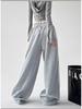 2024 Women's Trendy High Waist Wide-Leg Patchwork Lace Sweatpants