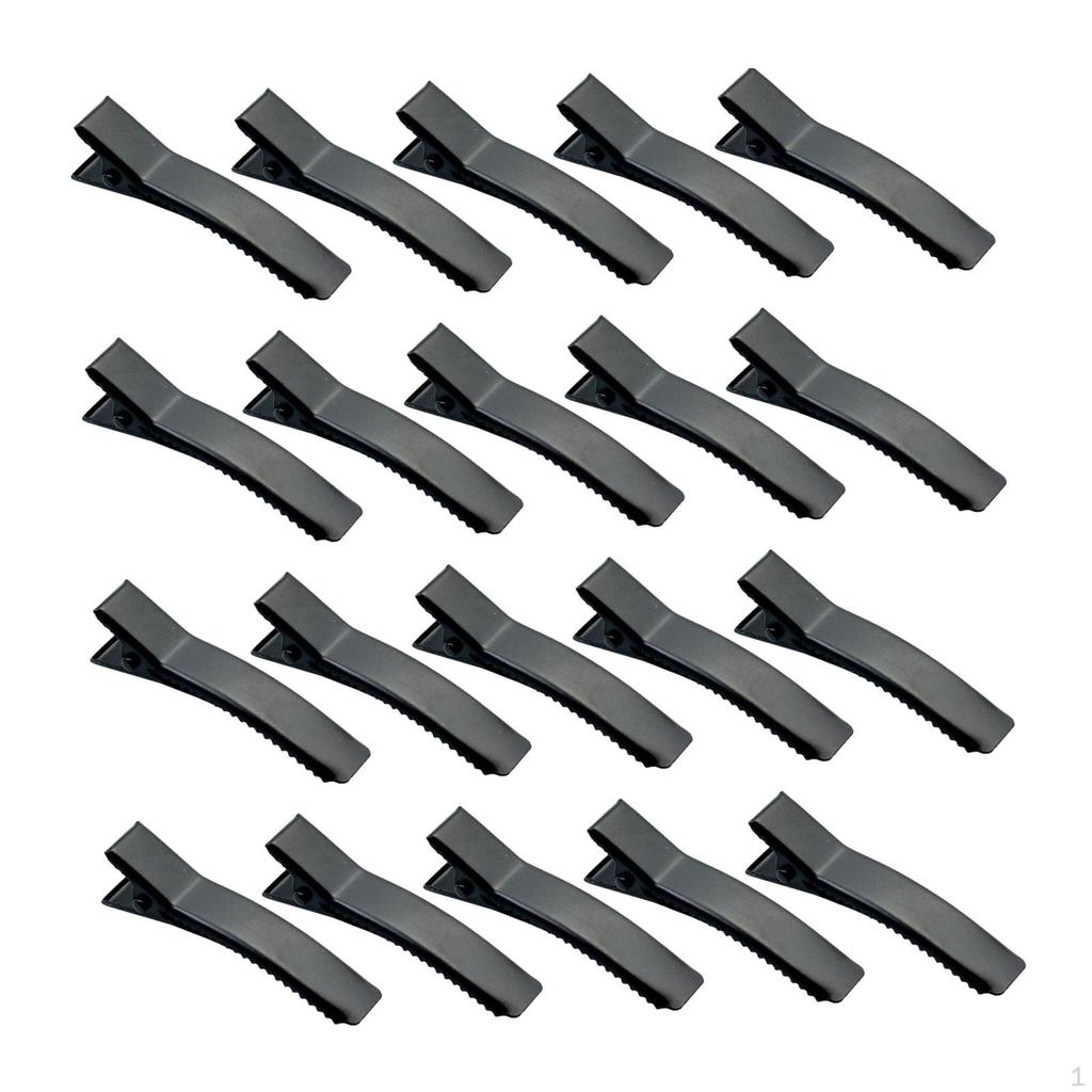 20 Pieces Alligator Hair Clips Bow Black Duck Bill for Hairdressing Making