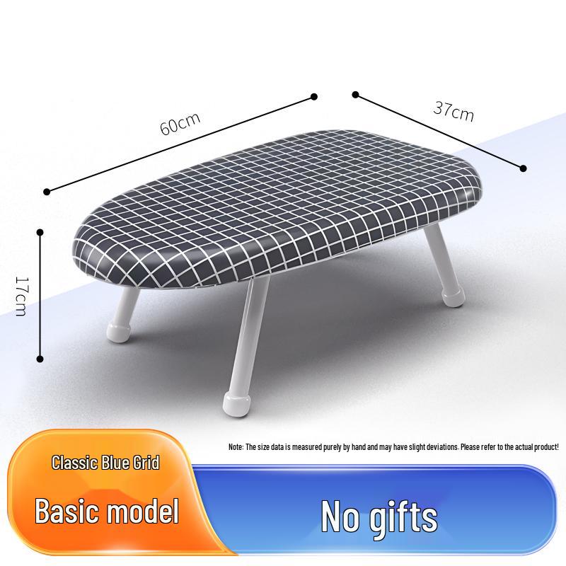 Folding Mini Ironing Board with Ironing Pad and Clothes Rack