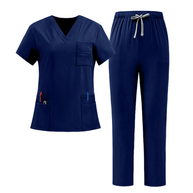 Abbigliamento da Lavoro Nero Bellezza SPA Abiti Medici Uniformi Uomo Donna Dentista Clinica Veterinaria Abiti da Lavoro Uniformi Chirurgiche Set Scrubs