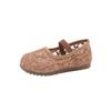 2026 Spring Girls' Breathable Mesh Lace Princess Shoes - Korean Style Soft Sole Casual Shoes