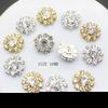 10Pcs Exquisite Small Metal Rhinestone Sewing Accessories Buttons Diy Wedding Dress Headwear Gift Box Decorative Accessorie 16MM