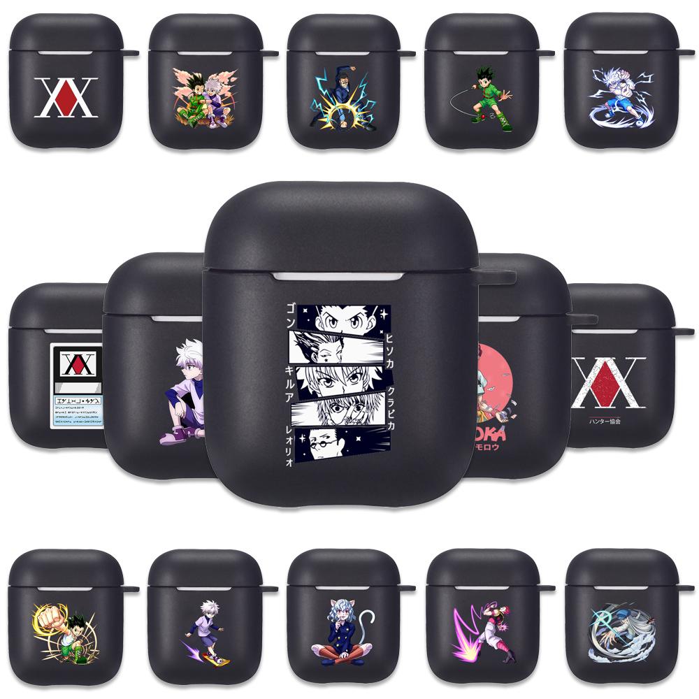 

Черный силиконовый чехол Hunter X Hunter для Apple Airpods 1 2, чехлы HxH Killua Zoldyck Hisoka, защитный мягкий чехол для наушников Airpods