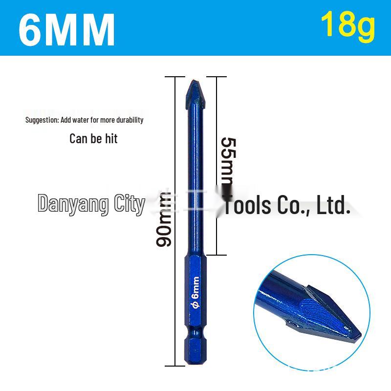 Hex Shank Multifunctional Dry Drill Bit for Ceramic, Stone & Porcelain