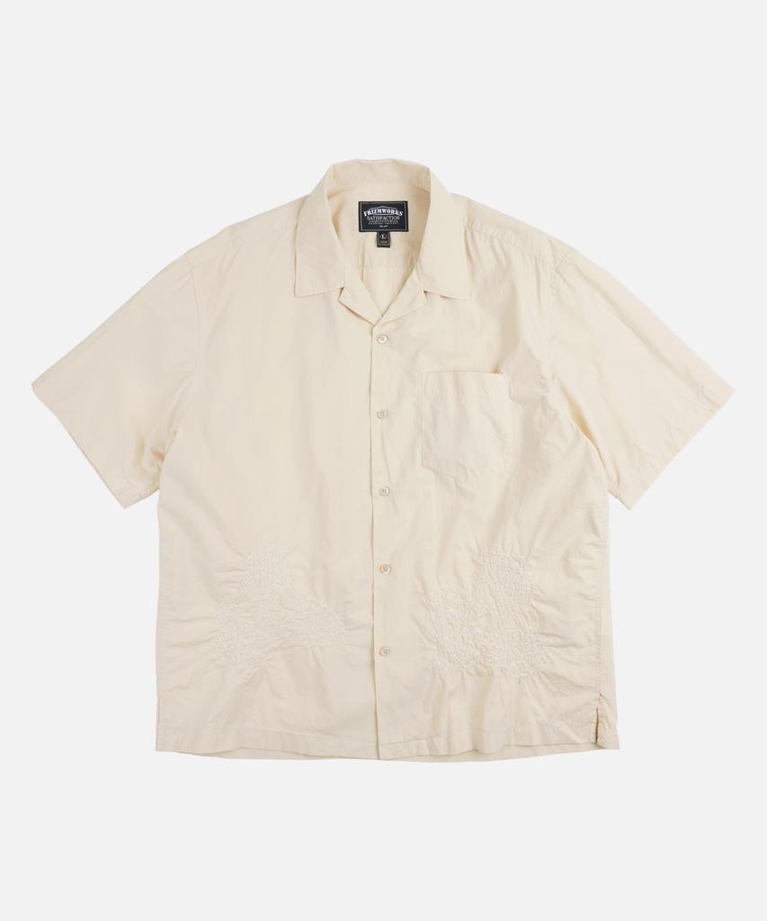 FRIZMWORKS Coral Needlework Half Shirt _ Ivory