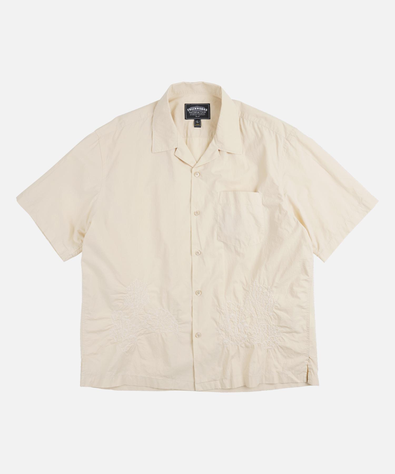 Prism Works Coral Needlework Half Shirt _ Ivory Ivory/L