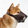1 Stück Verstellbare Leder-Hundemaske Anti-Bell Anti-Biss Weich Atmungsaktiv Trainingsmaske für Große Hunde Maulkorb Hundezubehör